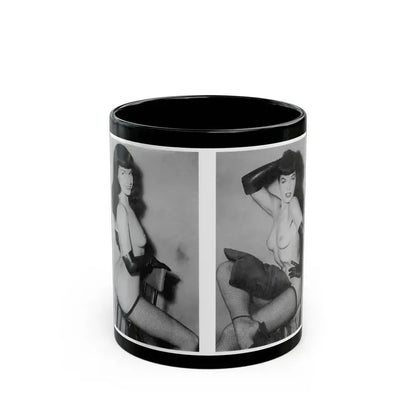 Bettie Page #606 (Vintage Female Icon) Black Coffee Mug 11oz - Go Mug Yourself