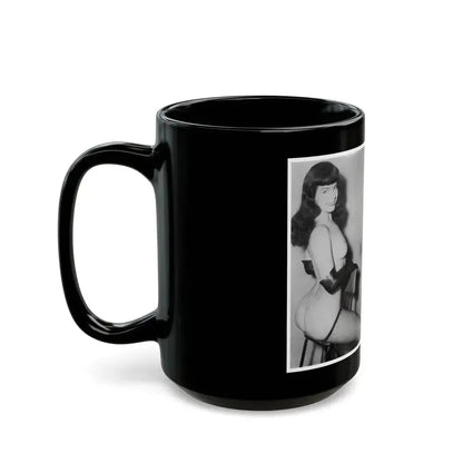 Bettie Page #606 (Vintage Female Icon) Black Coffee Mug - Go Mug Yourself