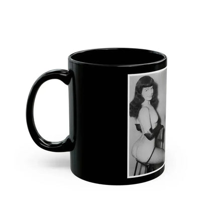 Bettie Page #606 (Vintage Female Icon) Black Coffee Mug - Go Mug Yourself