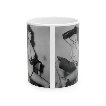 Bettie Page #606 (Vintage Female Icon) White Coffee Mug 11oz - Go Mug Yourself