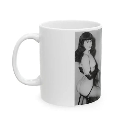 Bettie Page #606 (Vintage Female Icon) White Coffee Mug - Go Mug Yourself