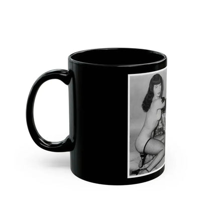 Bettie Page #607 (Vintage Female Icon) Black Coffee Mug - Go Mug Yourself