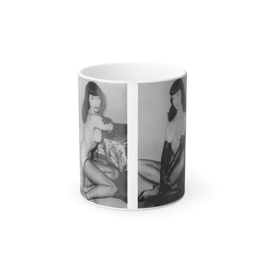 Bettie Page #607 (Vintage Female Icon) Color Changing Coffee Mug 11oz - Go Mug Yourself