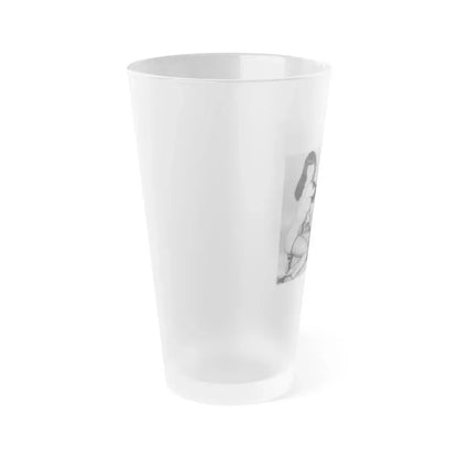 Bettie Page #607 (Vintage Female Icon) Frosted Pint Glass 16oz - Go Mug Yourself
