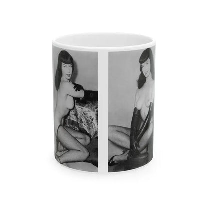 Bettie Page #607 (Vintage Female Icon) White Coffee Mug 11oz - Go Mug Yourself