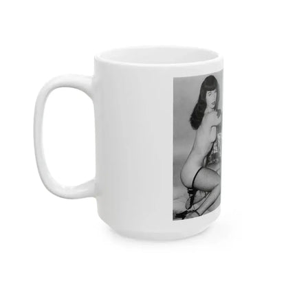 Bettie Page #607 (Vintage Female Icon) White Coffee Mug - Go Mug Yourself