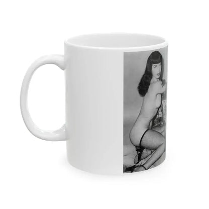 Bettie Page #607 (Vintage Female Icon) White Coffee Mug - Go Mug Yourself