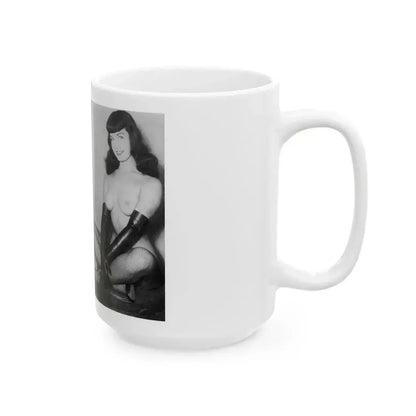 Bettie Page #607 (Vintage Female Icon) White Coffee Mug - Go Mug Yourself