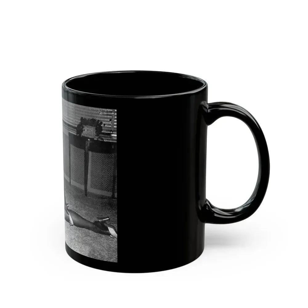 Bettie Page #608 (Vintage Female Icon) Black Coffee Mug - Go Mug Yourself