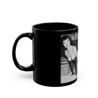 Bettie Page #608 (Vintage Female Icon) Black Coffee Mug - Go Mug Yourself