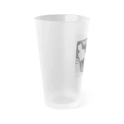 Bettie Page #608 (Vintage Female Icon) Frosted Pint Glass 16oz - Go Mug Yourself