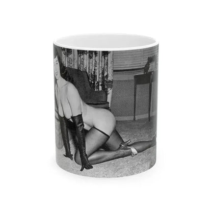 Bettie Page #608 (Vintage Female Icon) White Coffee Mug 11oz - Go Mug Yourself