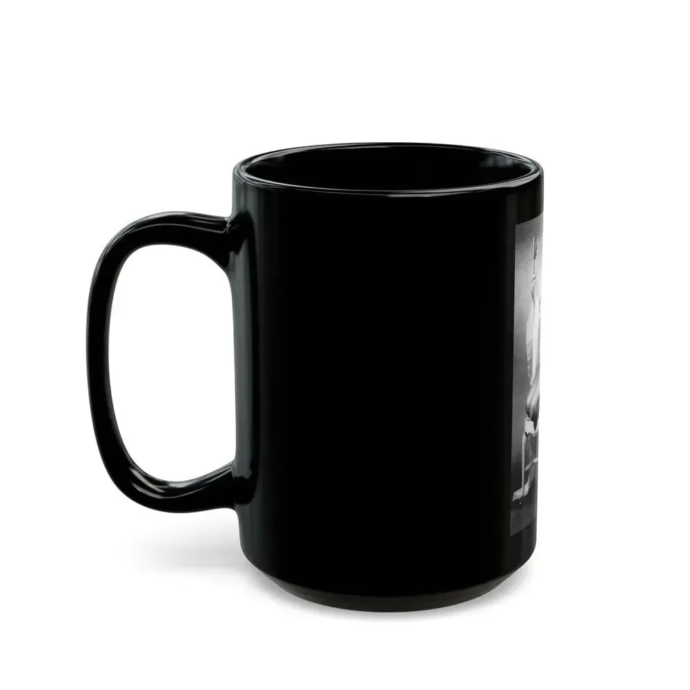 Bettie Page #609 (Vintage Female Icon) Black Coffee Mug - Go Mug Yourself