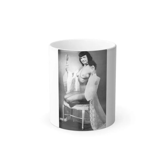 Bettie Page #609 (Vintage Female Icon) Color Changing Coffee Mug 11oz - Go Mug Yourself