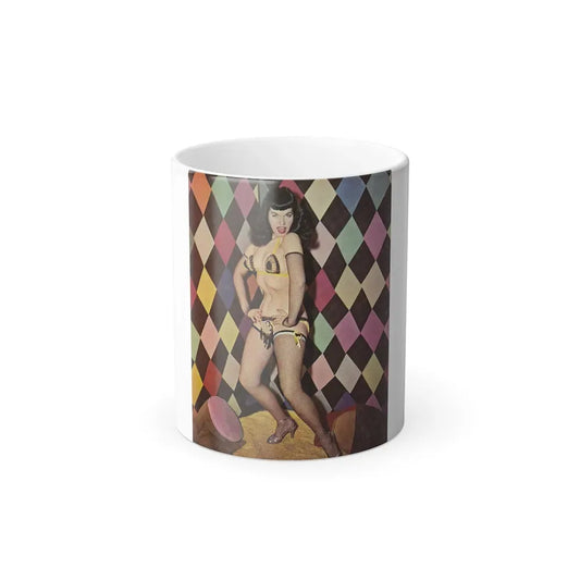 Bettie Page #61 (Vintage Female Icon) Color Changing Coffee Mug 11oz - Go Mug Yourself