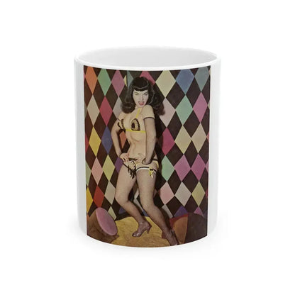 Bettie Page #61 (Vintage Female Icon) White Coffee Mug 11oz - Go Mug Yourself