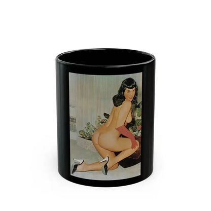 Bettie Page #610 (Vintage Female Icon) Black Coffee Mug 11oz - Go Mug Yourself
