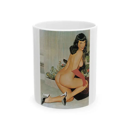 Bettie Page #610 (Vintage Female Icon) White Coffee Mug 11oz - Go Mug Yourself