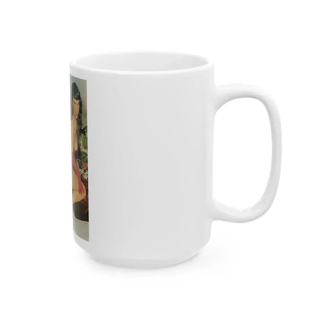 Bettie Page #610 (Vintage Female Icon) White Coffee Mug - Go Mug Yourself