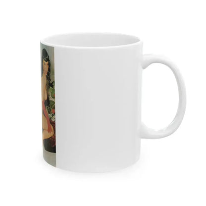 Bettie Page #610 (Vintage Female Icon) White Coffee Mug - Go Mug Yourself