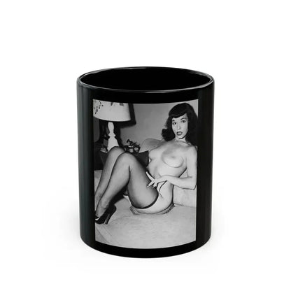 Bettie Page #612 (Vintage Female Icon) Black Coffee Mug 11oz - Go Mug Yourself