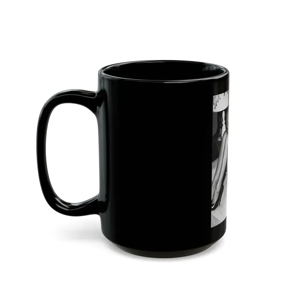 Bettie Page #612 (Vintage Female Icon) Black Coffee Mug - Go Mug Yourself
