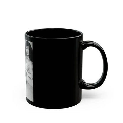 Bettie Page #612 (Vintage Female Icon) Black Coffee Mug - Go Mug Yourself