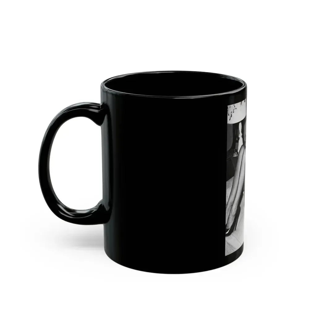 Bettie Page #612 (Vintage Female Icon) Black Coffee Mug - Go Mug Yourself
