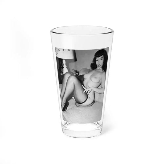 Bettie Page #612 (Vintage Female Icon) Pint Glass 16oz 16oz - Go Mug Yourself