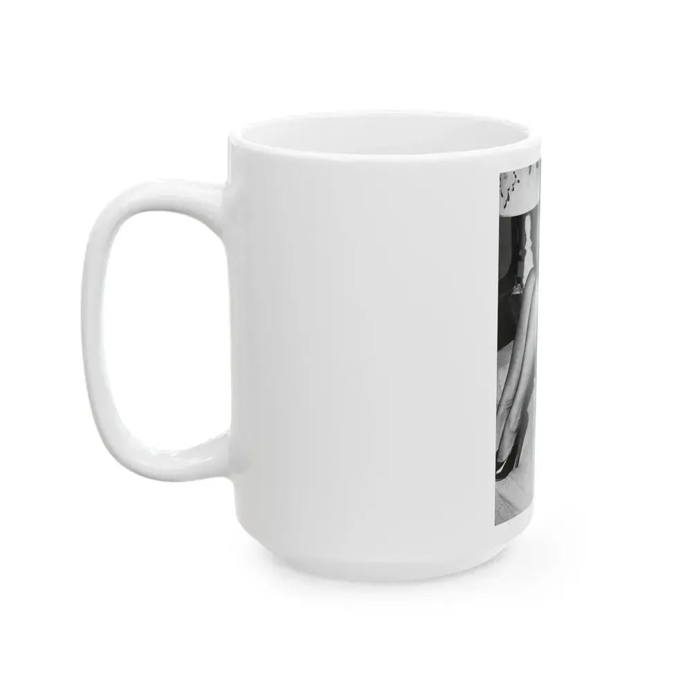 Bettie Page #612 (Vintage Female Icon) White Coffee Mug - Go Mug Yourself