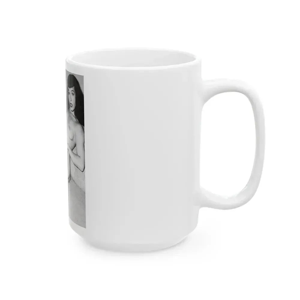 Bettie Page #612 (Vintage Female Icon) White Coffee Mug - Go Mug Yourself