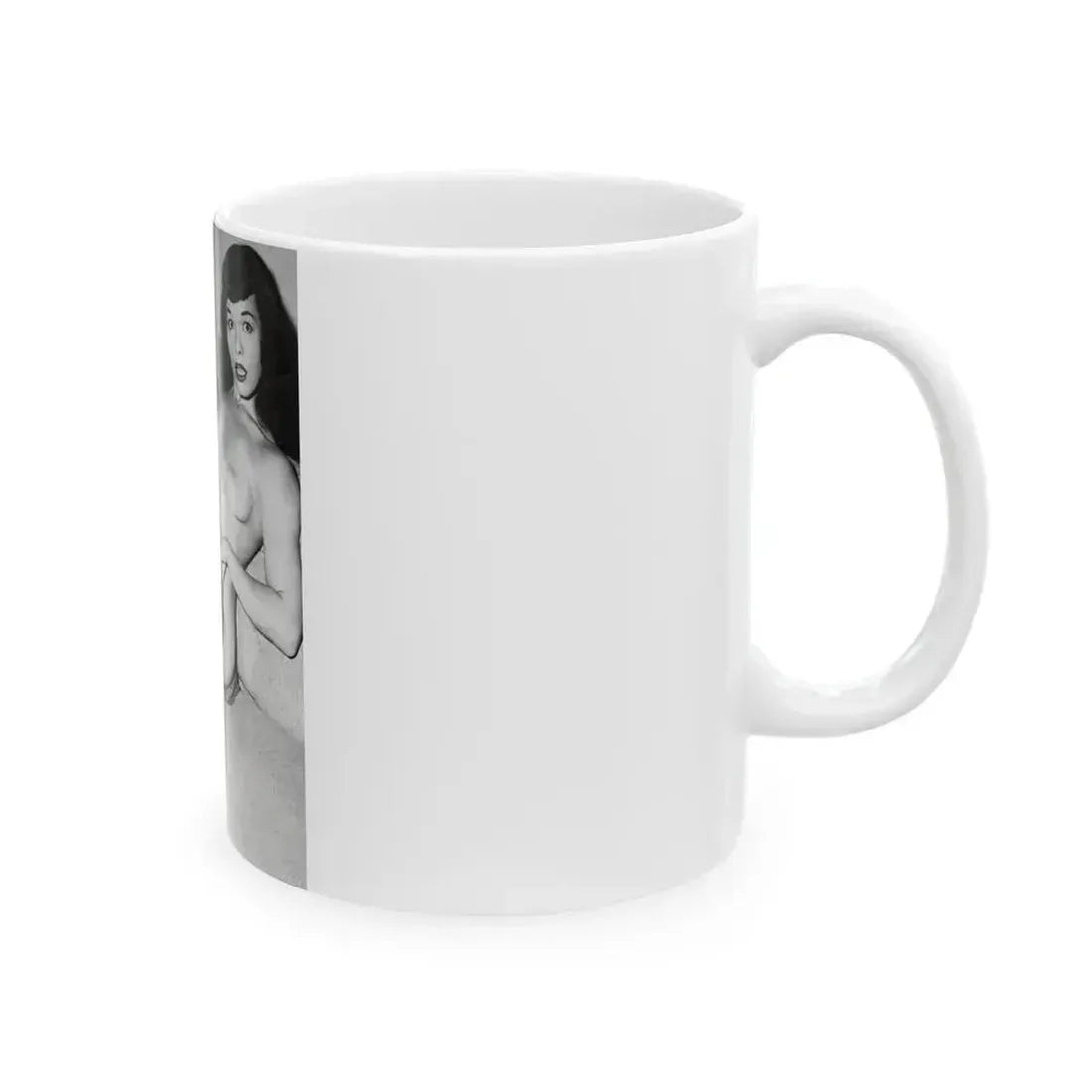 Bettie Page #612 (Vintage Female Icon) White Coffee Mug - Go Mug Yourself