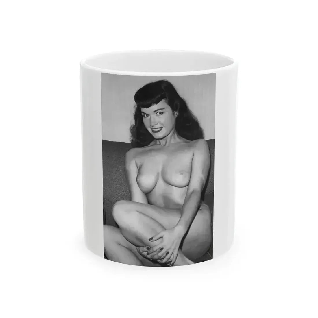 Bettie Page #613 (Vintage Female Icon) White Coffee Mug 11oz - Go Mug Yourself