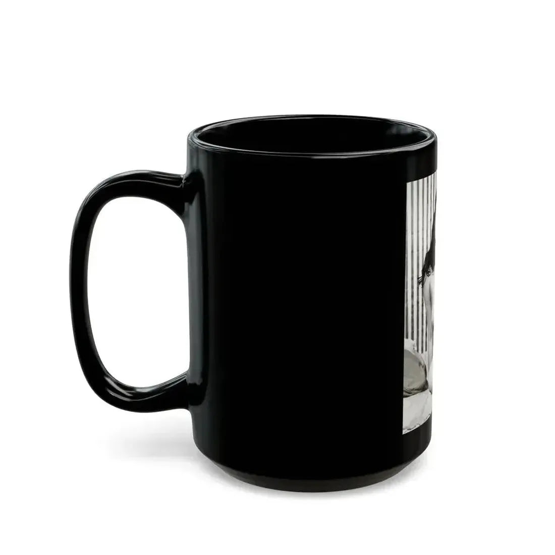 Bettie Page #614 (Vintage Female Icon) Black Coffee Mug - Go Mug Yourself