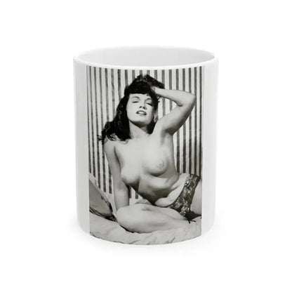 Bettie Page #614 (Vintage Female Icon) White Coffee Mug 11oz - Go Mug Yourself
