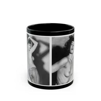 Bettie Page #615 (Vintage Female Icon) Black Coffee Mug 11oz - Go Mug Yourself