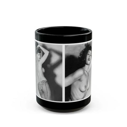 Bettie Page #615 (Vintage Female Icon) Black Coffee Mug 15oz - Go Mug Yourself