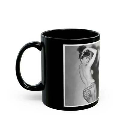Bettie Page #615 (Vintage Female Icon) Black Coffee Mug - Go Mug Yourself