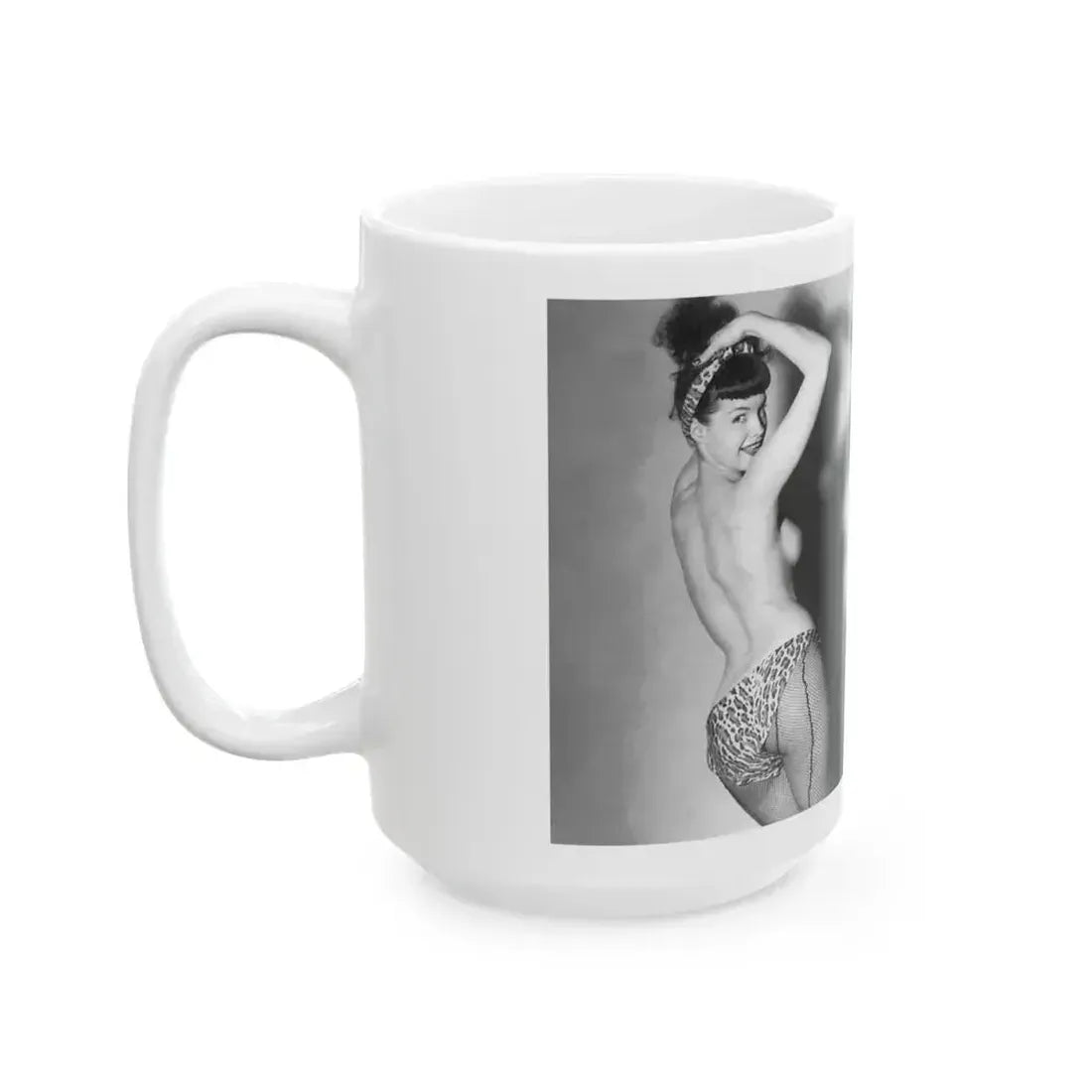 Bettie Page #615 (Vintage Female Icon) White Coffee Mug - Go Mug Yourself