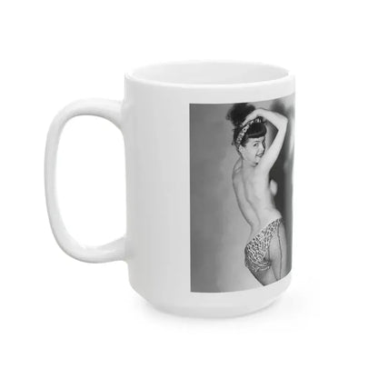 Bettie Page #615 (Vintage Female Icon) White Coffee Mug - Go Mug Yourself