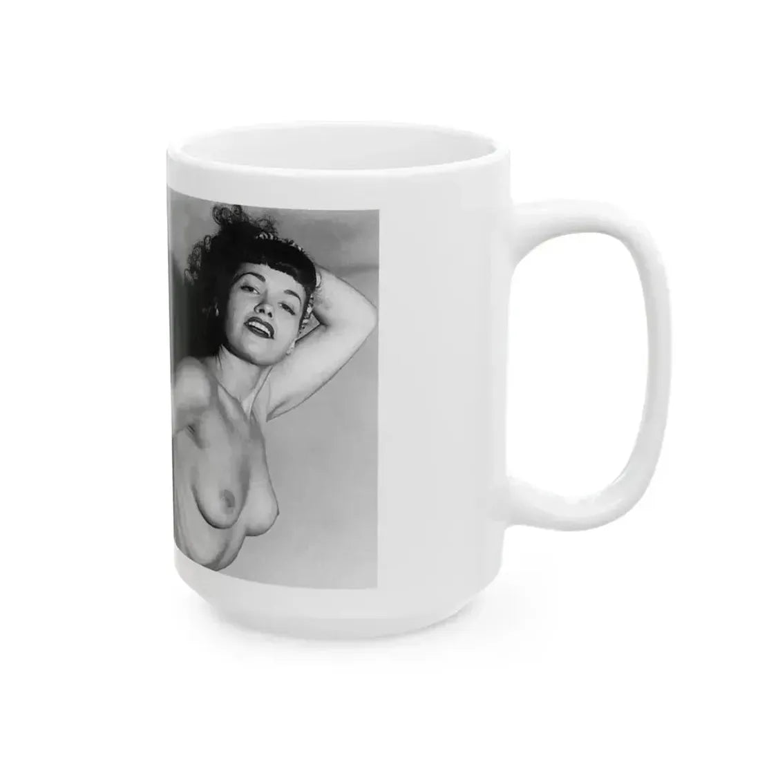 Bettie Page #615 (Vintage Female Icon) White Coffee Mug - Go Mug Yourself