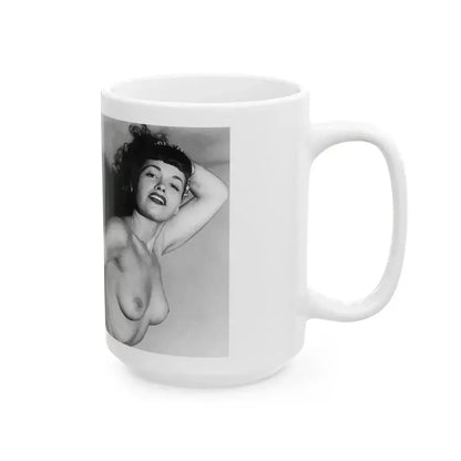 Bettie Page #615 (Vintage Female Icon) White Coffee Mug - Go Mug Yourself