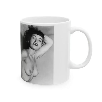 Bettie Page #615 (Vintage Female Icon) White Coffee Mug - Go Mug Yourself