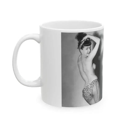 Bettie Page #615 (Vintage Female Icon) White Coffee Mug - Go Mug Yourself