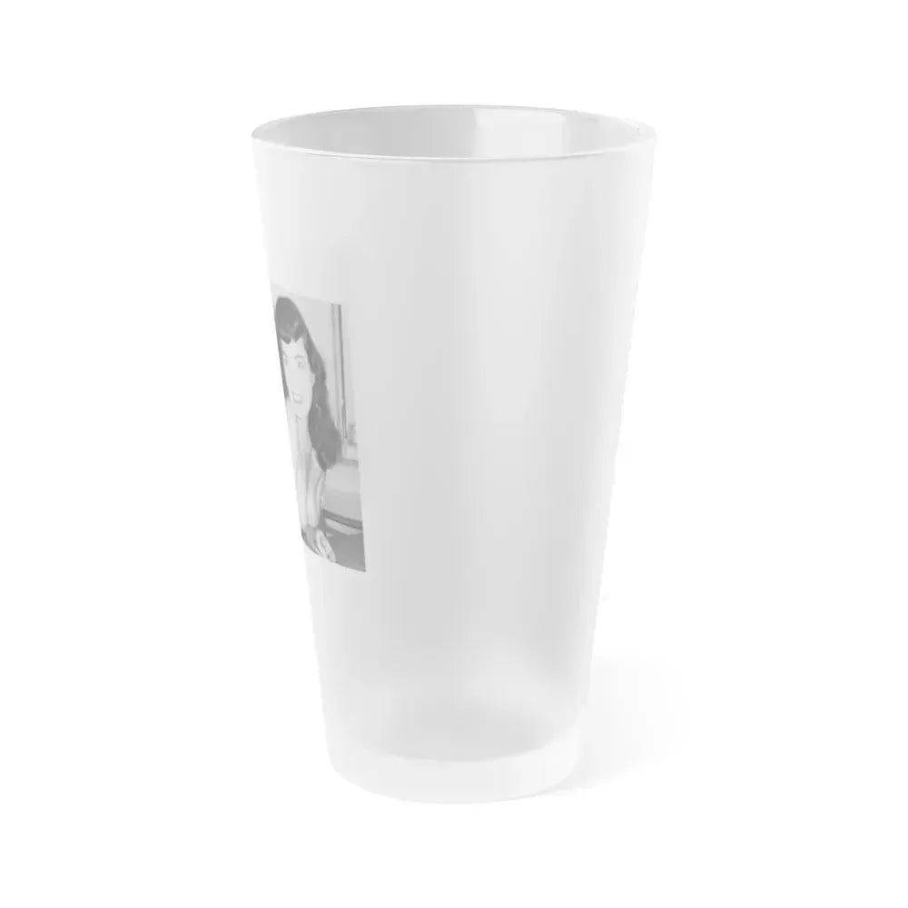 Bettie Page #616 (Vintage Female Icon) Frosted Pint Glass 16oz - Go Mug Yourself