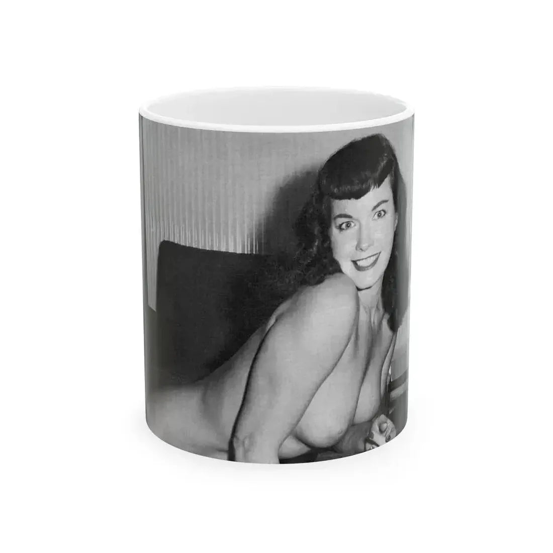 Bettie Page #616 (Vintage Female Icon) White Coffee Mug 11oz - Go Mug Yourself