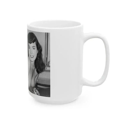 Bettie Page #616 (Vintage Female Icon) White Coffee Mug - Go Mug Yourself