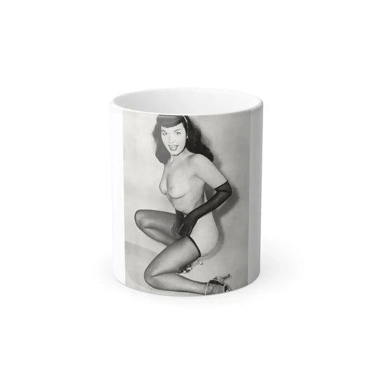 Bettie Page #618 (Vintage Female Icon) Color Changing Coffee Mug 11oz - Go Mug Yourself