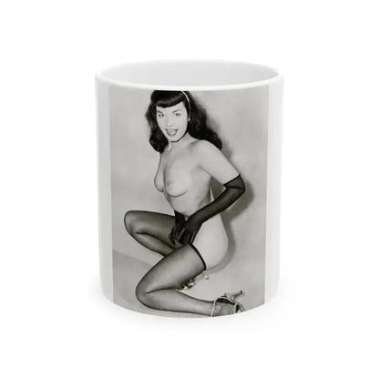 Bettie Page #618 (Vintage Female Icon) White Coffee Mug 11oz - Go Mug Yourself