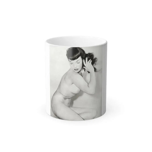 Bettie Page #619 (Vintage Female Icon) Color Changing Coffee Mug 11oz - Go Mug Yourself